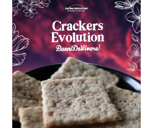 CRACKERS EVOLUTION CON SESAMO E SEMI DI PAPAVERO DA 200 g